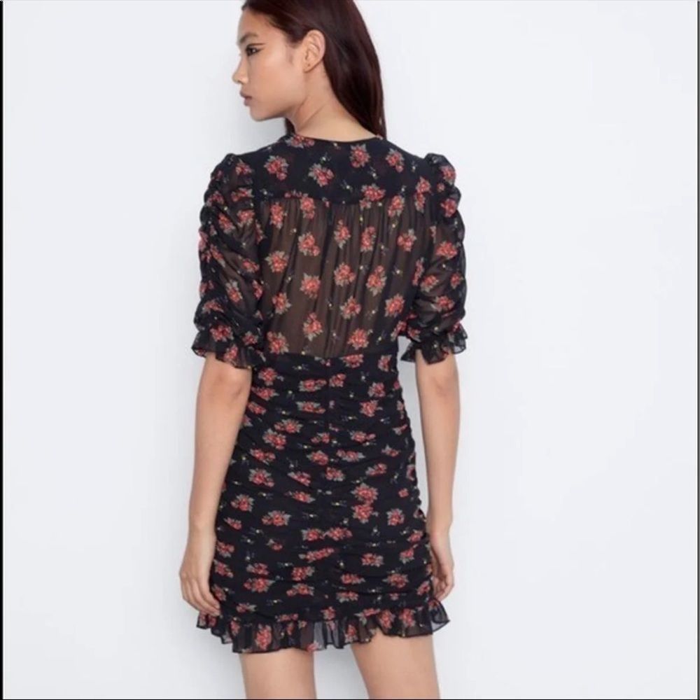 Zara PRINTED ROSES DRESS - Picture 7 of 16